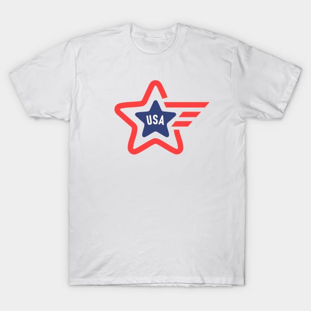 USA Star T-Shirt by Etopix